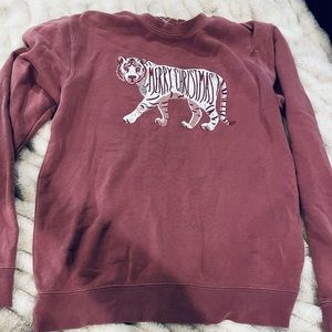 Mallory Ervin Living Fully Tiger Christmas Sweatshirt